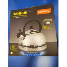 Чайник со свистком 2,8л (Mallony) смена цвета при нагреве