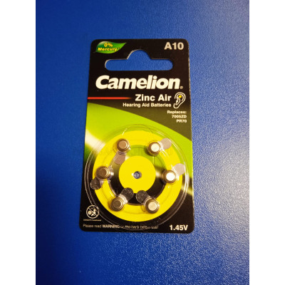 Элемент питания ZA10/PR70 для слуховых аппаратов (Camelion)