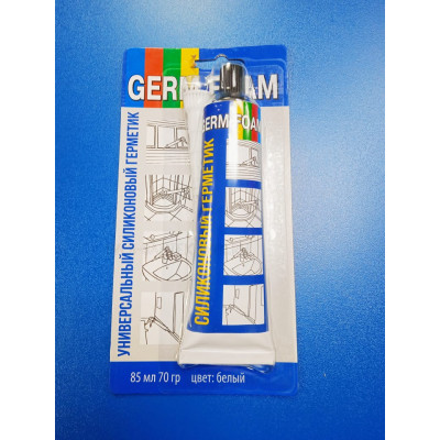 Герметик силиконовый универсальный 70г (белый) "Germ Foam" Герметик силиконовый универсальный 70г (белый) "Germ Foam"