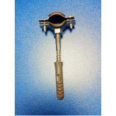 Хомут обрезинен. 3/8" (16-20) с дюбелем и шурупом