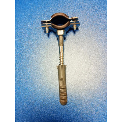 Хомут обрезинен. 3/8" (16-20) с дюбелем и шурупом
