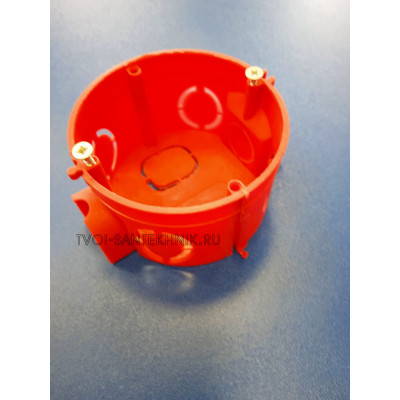 Коробка установочная СП d68х42мм, IP20 (стык.узлы, красная)