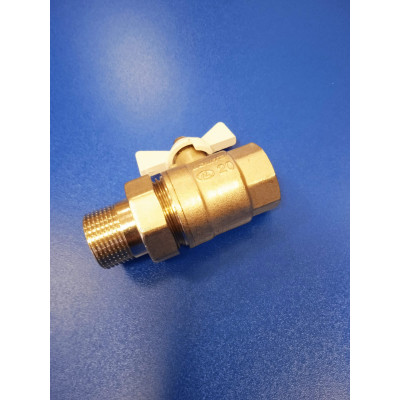 Кран-американка 3/4" (Lavita) белая бабочка