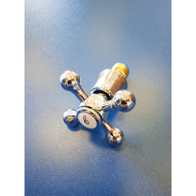 Кран-букса 1/2" + маховик-крест (металл) Ledeme LH08