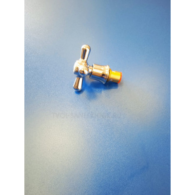 Кран-букса 1/2" + маховик-крест (пластик) Roegen
