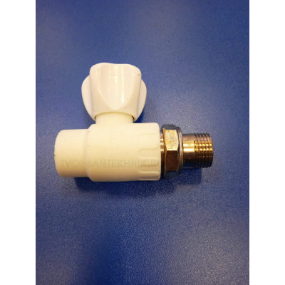 Кран PPR (полипропилен) 20-1/2" (радиаторный) прямой