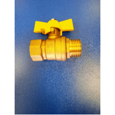 Кран шар. 1/2" нр-вр бабочка (Оптима) для газа Кран шар. 1/2" нр-вр бабочка (Оптима) для газа