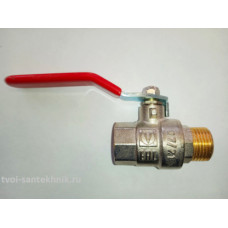 Кран шар. 1/2" вр/нр рычаг (Valtec)