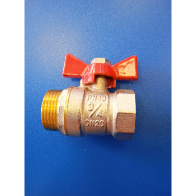 Кран шар. 3/4" вр/нр бабочка (Эконом)