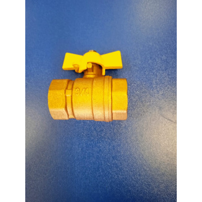 Кран шар. 3/4" вр-вр бабочка (Оптима) для газа Кран шар. 3/4" вр-вр бабочка (Оптима) для газа