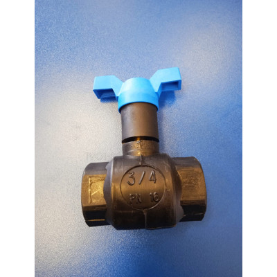 Кран шар. 3/4" вр-вр бабочка (Зубр) морозоустойчивый Кран шар. 3/4" вр-вр бабочка (Зубр) морозоустойчивый