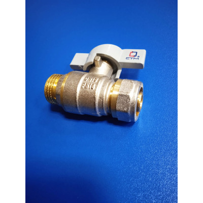 Кран шар. Цанга 16-1/2"нр бабочка (СТМ)