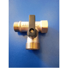 Кран шар.проходной 3/4"-1/2"-1/2" (Aqualink) Кран шар.проходной 3/4"-1/2"-1/2" (Aqualink)