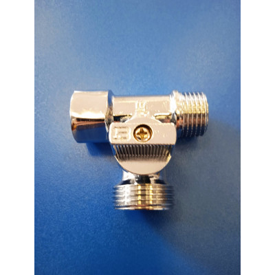 Кран шар.проходной 3/4"-1/2"-1/2" (Mullequesto) Кран шар.проходной 3/4"-1/2"-1/2" (Mullequesto)