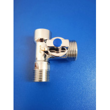 Кран шар.проходной 3/4"-1/2"-1/2" (СТМ) хром.