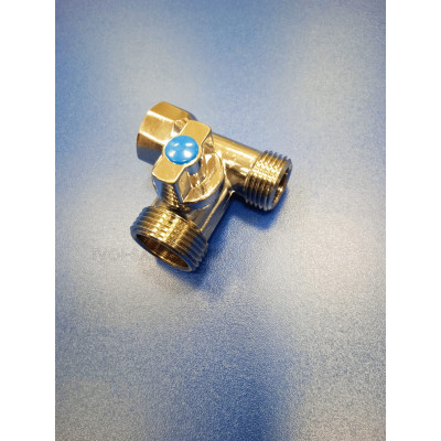 Кран шар.проходной 3/4"-1/2"-1/2" (Valtec)
