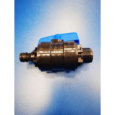 Кран шаровой ПЭ 3/4"нр-адаптер (под быстросъем)