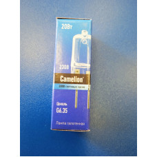Лампа галогенная 20Вт GY6.35, 220В (прозрачн.) Camelion