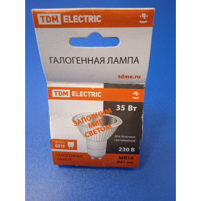 Лампа галогенная MR16 35Вт GU10 TDM