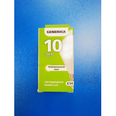 Лампа LED 10Вт 4000К Е14 (IEK Generica) - шар G45