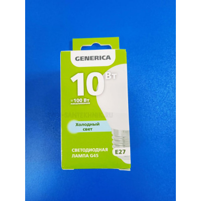 Лампа LED 10Вт 6500К Е27 (IEK Generica) - шар G45