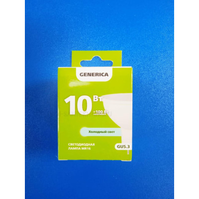 Лампа LED 10Вт 6500К GU5.3 (IEK Generica) - софит MR16 Лампа LED 10Вт 6500К GU5.3 (IEK Generica) - софит MR16