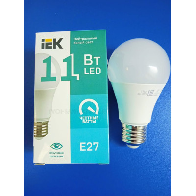 Лампа LED 11Вт 4000К Е27 (IEK) -шар А60 Лампа LED 11Вт 4000К Е27 (IEK) -шар А60