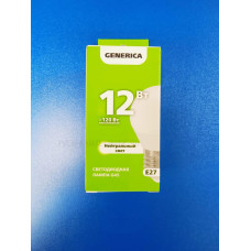 Лампа LED 12Вт 4000К Е27 (IEK Generica) -шар G45