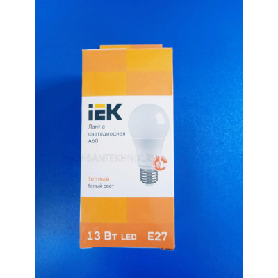 Лампа LED 13Вт 3000К Е27 (IEK) -шар А60