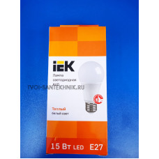 Лампа LED 15Вт 3000К Е27 (IEK) -шар А60 Лампа LED 15Вт 3000К Е27 (IEK) -шар А60