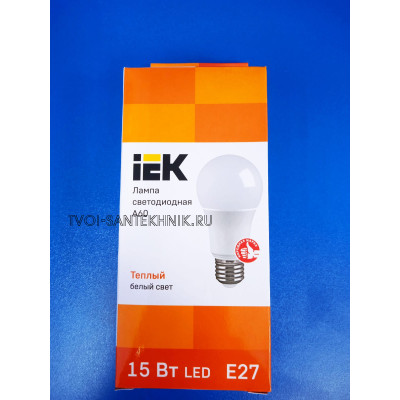 Лампа LED 15Вт 3000К Е27 (IEK) -шар А60
