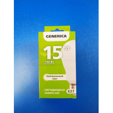 Лампа LED 15Вт 4000К Е27 (IEK Generica) -шар А60