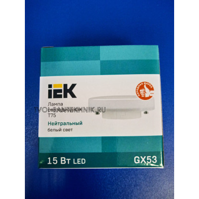Лампа LED 15Вт 4000К GX53 (IEK) -таблетка Т75