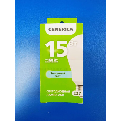 Лампа LED 15Вт 6500К Е27 (IEK Generica) -шар А60