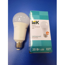 Лампа LED 20Вт 4000К Е27 (IEK) -шар А60 Лампа LED 20Вт 4000К Е27 (IEK) -шар А60