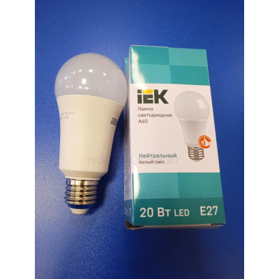 Лампа LED 20Вт 4000К Е27 (IEK) -шар А60