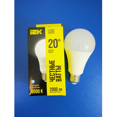 Лампа LED 20Вт 6500К Е27 (IEK) -шар А60