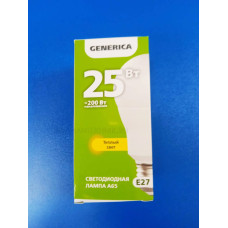 Лампа LED 25Вт 3000К Е27 (IEK Generica) -шар А65