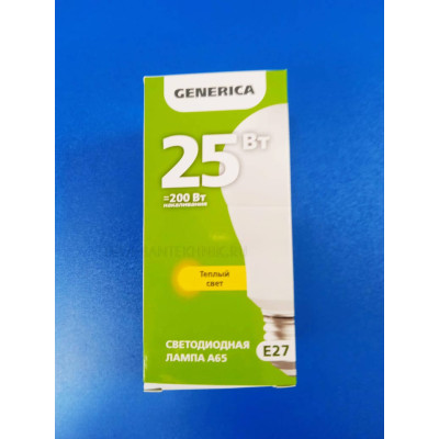 Лампа LED 25Вт 3000К Е27 (IEK Generica) -шар А65