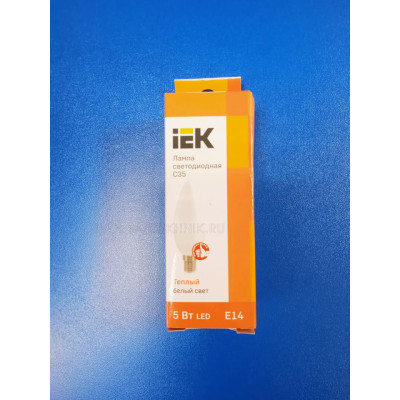 Лампа LED 5Вт 3000К Е14 (IEK) -свеча С35