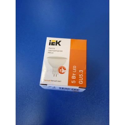 Лампа LED 5Вт 3000К GU5.3 (IEK) - софит MR16