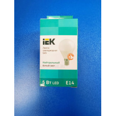Лампа LED 5Вт 4000К Е14 (IEK) -шар G45