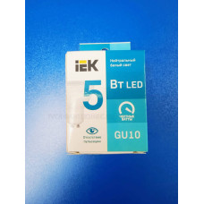 Лампа LED 5Вт 4000К GU10 (IEK) Лампа LED 5Вт 4000К GU10 (IEK)