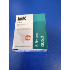 Лампа LED 5Вт 4000К GU5.3 (IEK) - софит MR16