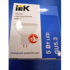 Лампа LED 5Вт 6500К GU5.3 (IEK) - софит MR16