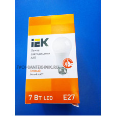 Лампа LED 7Вт 3000К Е27 (IEK) -шар А60 Лампа LED 7Вт 3000К Е27 (IEK) -шар А60
