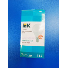 Лампа LED 7Вт 4000К Е14 (IEK) -шар G45 Лампа LED 7Вт 4000К Е14 (IEK) -шар G45