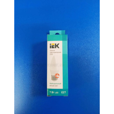 Лампа LED 7Вт 4000К Е27 (IEK) -свеча С35