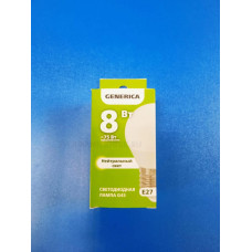 Лампа LED 8Вт 4000К Е27 (IEK Generica) - шар G45