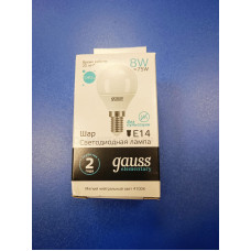 Лампа LED 8Вт 4100К Е14 (Gauss)